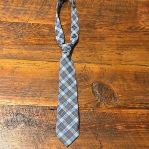 Chaps Navy and Light Blue Checkered Tie